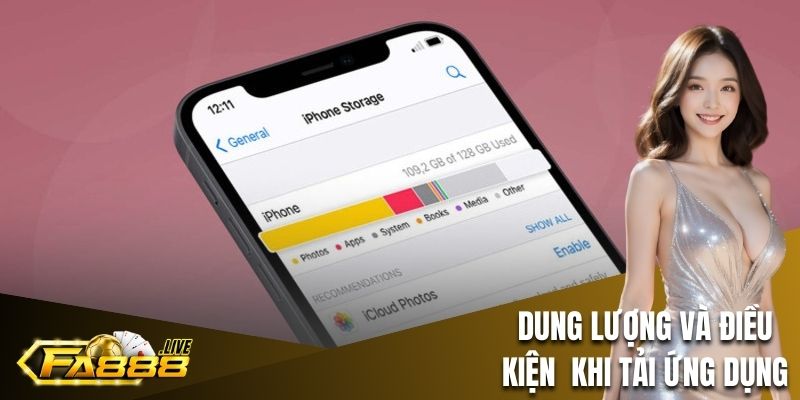 Dung lượng và điều kiện cần thiết để tải app FA88 về điện thoại